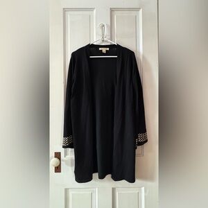 PAIGE Black Cardigan with Gold Detailing